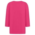 thumbnail image 5 of tklpehg Womens Dressy Tops Lightweight Long Sleeve Tops Tunic Tops V-Neck Classic Solid Color Casual Loose Going Out Tops Blouses (Hot Pink,M), 5 of 5