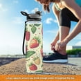 thumbnail image 6 of 32oz Transparent Sports Water Bottle with Straw for Kids Adults Outdoor School Gym Fitness Strawberries Pattern, 6 of 7