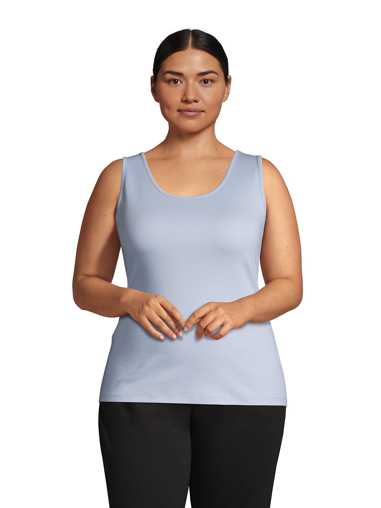 Lands' End Women's Plus Size Cotton Tank Top