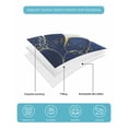 thumbnail image 5 of Navy Blue Gold Twin Size Down Alternative Comforter,Lightweight Comforter Quilt Bedding Set with Pillow Shams Abstract Line Art Troditional Ink Painting All Seasons Bed Comforter Duvet Insert 68"x86", 5 of 7