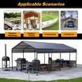thumbnail image 5 of DetalleGo 12x20 FT Metal Carport with Enhanced Base – Heavy-Duty Galvanized Steel Shelter for Cars, Boats, Trucks, and SUVs, All-Weather UV-Resistant Roof, 5 of 10