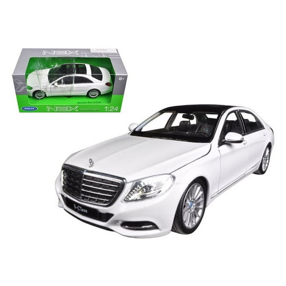 Mercedes Benz S Class with Sunroof White "NEX Models" 1/24 Diecast Model Car by Welly