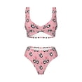 thumbnail image 4 of Daiia Valentine'S Day Panda Women's Bikini Set Two Piece Swimsuit High Waisted Bikini Adjustable Straps Bikini Perfect for Beach, Pool, and Summer Vacation-XX-Large, 4 of 9