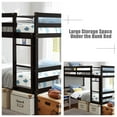 thumbnail image 5 of Costway Twin Over Twin Wood Bunk Beds Ladder Safety Rail Espresso, 5 of 12