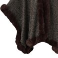 thumbnail image 5 of Ecqkame Women Sherpa Cape Shawl Fleece Lined Faux Fur Trim Open Front Warm Coats Loose Poncho Winter Casual Outerwear Coffee Free Size, 5 of 5