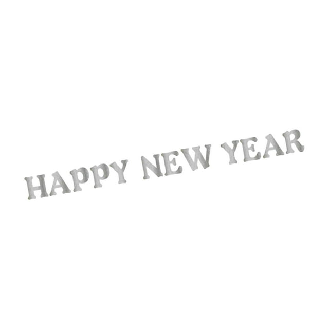 Siruishop 2024 Happy New Year Banner with String Hanging Ornament for Garden Accessory C