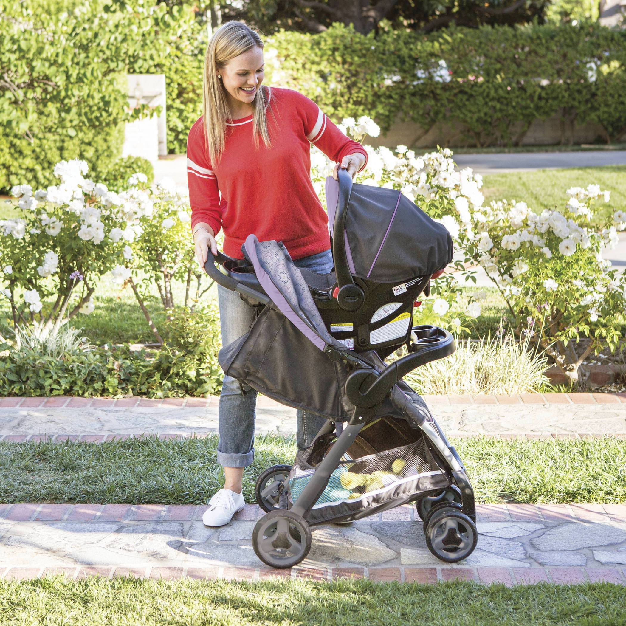 Janey Graco Fastaction Fold Click Connect Travel System Stroller 