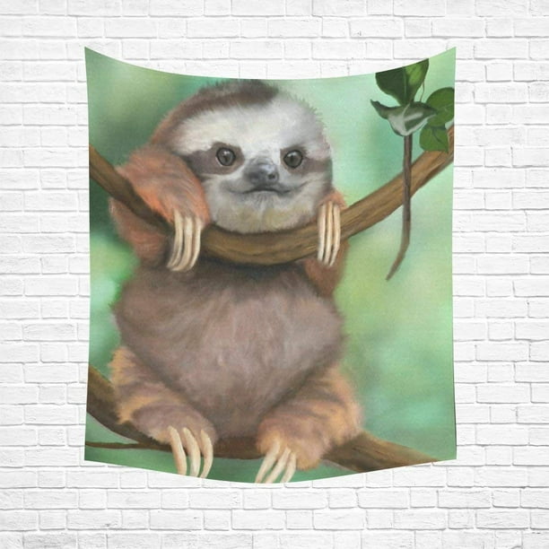 Cadecor Sloth Home Decor Tapestry Wall Art 60x80 Inches Com - Sloth Home Decor Cadecor Sloth Home Decor Tapestry Wall Art 60x80 Inches Com - Sloth Home Decor