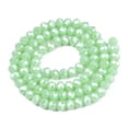 thumbnail image 2 of Electroplate Glass Beads Strands Imitation Jade Beads Pearl Luster Plated Faceted Rondelle Light Green 4x3mm Hole: 0.4mm about 113~115pcs/strand 41~42cm, 2 of 2