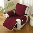 thumbnail image 5 of Lavish Cover 100% Waterproof Recliner Chair Cover, 1 Piece Non-Slip Recliner Chair Slipcovers, Washable Furniture Protector with Pockets & Elastic Straps for Kids Pets, 23 inch, Wine Red, 5 of 9