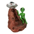 thumbnail image 5 of UFO Green Roswell Alien With Flying Saucer Spaceship Backflow Incense Burner, 5 of 8