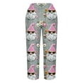 thumbnail image 5 of Cavosen Christmas Womens Plus Size Pants Stretch Wide Leg Trousers with Pockets Santa Graphic Elastic Waist Bottoms Comfy Pants, 5 of 5