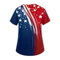thumbnail image 5 of 250th Anniversary USA Scrub Tops for Women Plus Size Loose V Neck USA Flag Print Scrub Shirts Short Sleeve Independence Day Patriotic Scrubs Nursing Workwear Medical Nurse Uniform with Pockets Blue M, 5 of 5