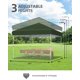 thumbnail image 1 of Historyli Tienda de campaña plegable de 10 x 10 pies, resistente, impermeable, con 3 alturas ajustables, color verde, 1 of 9
