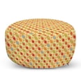 thumbnail image 1 of Abstract Pouf Cover with Zipper, Repeating Pattern Colorful Big Little Polka Dots Circles Diagonal Striped Design, Soft Decorative Fabric Unstuffed Case, 30" W X 17.3" L, Multicolor, by Ambesonne, 1 of 5