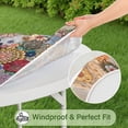 thumbnail image 5 of Colorful Pioneer Flower Pattern Round Fitted Tablecloth with Elastic Edge,Dining Table Cover Waterproof,Outdoor Round Tablecloth for Camping,Dining,Indoor and Outdoor, 5 of 7