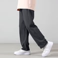 thumbnail image 4 of Dagugfen Athletic Pants for Teen Boys Girls Waterproof Loose Fitted Elastic Waist Straight Full Length Pants with Pockets(7-8 YearsDark Gray), 4 of 8