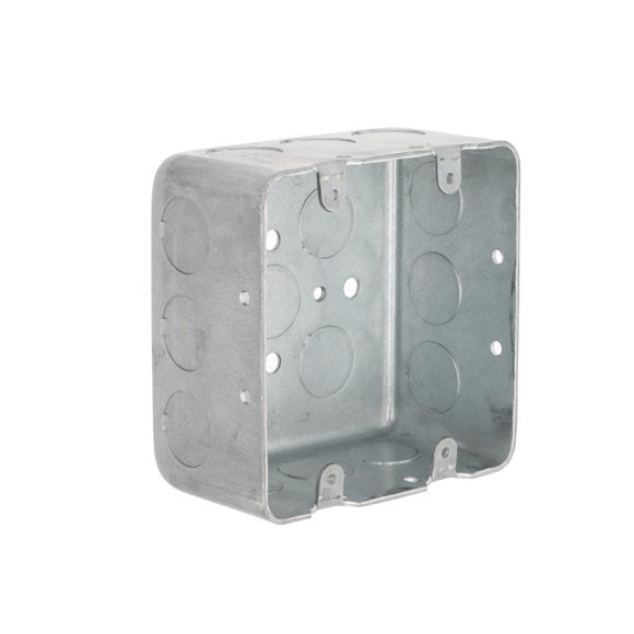 Caja de interruptores RACO 680 de 10 x 5 x 5 cm para 2 dispositivos, acero estampado