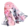 thumbnail image 2 of Yuanlong Womens Scarves Spring Ink Floral Printed Long Thin Wraps And Shawls Ladies Neckerchief Fashion Lightweight Scarf, 2 of 2