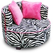 Redondo Tween Minky Chair, Zebra