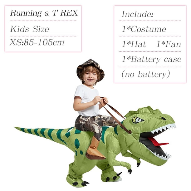 Inflatable Dinosaur Costume Riding T Rex Air Blow up Funny Fancy Dress Party Mascot Halloween Cosplay Costume for Kids Adult