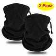 thumbnail image 1 of 2 Pack Ski Mask Neck Warmer Windproof Thermal Neck Gaiter for Winter Black, 1 of 6
