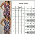 thumbnail image 2 of Mosaic Print Women Sling Bodycon Ruffle V Neck Short Dress (Red Blue M), 2 of 8