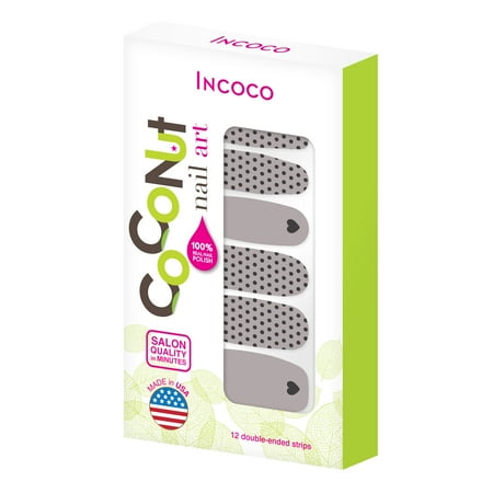 Nail Art Natural Nails - Coconut Nail Art by Incoco Nail Polish Strips, It's Love