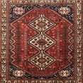 thumbnail image 1 of Ahgly Company Machine Washable Indoor Square Traditional Crimson Red Area Rugs, 5' Square, 1 of 7