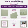 DeaLuxe Bedding 16” Queen Size Extra Deep Pocket Bed Sheet Hotel