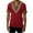 Red, variant on Mens Ethnic Style Dashiki T Shirt Tribal Floral Print Short/Long Sleeve V Neck Slim Fit Shirts Tops(Red,XXL)
