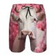 thumbnail image 3 of Balery Flower White Cow Traje de Baño Estilo Hawaiano para Hombre, Shorts de Secado Rápido con Bolsillos-Large, 3 of 6