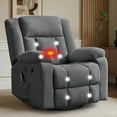 thumbnail image 1 of YSICK Swivel Rocker Recliner Chair with USB Ports Chenille for Living Room,Grey, 1 of 7