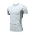 thumbnail image 2 of Men's Long Sleeve Compression Shirts, Stretch Sports Tights Short/Long Sleeves Sports Baselayer T-Shirts Tops, Athletic Workout Shirt, 2 of 6