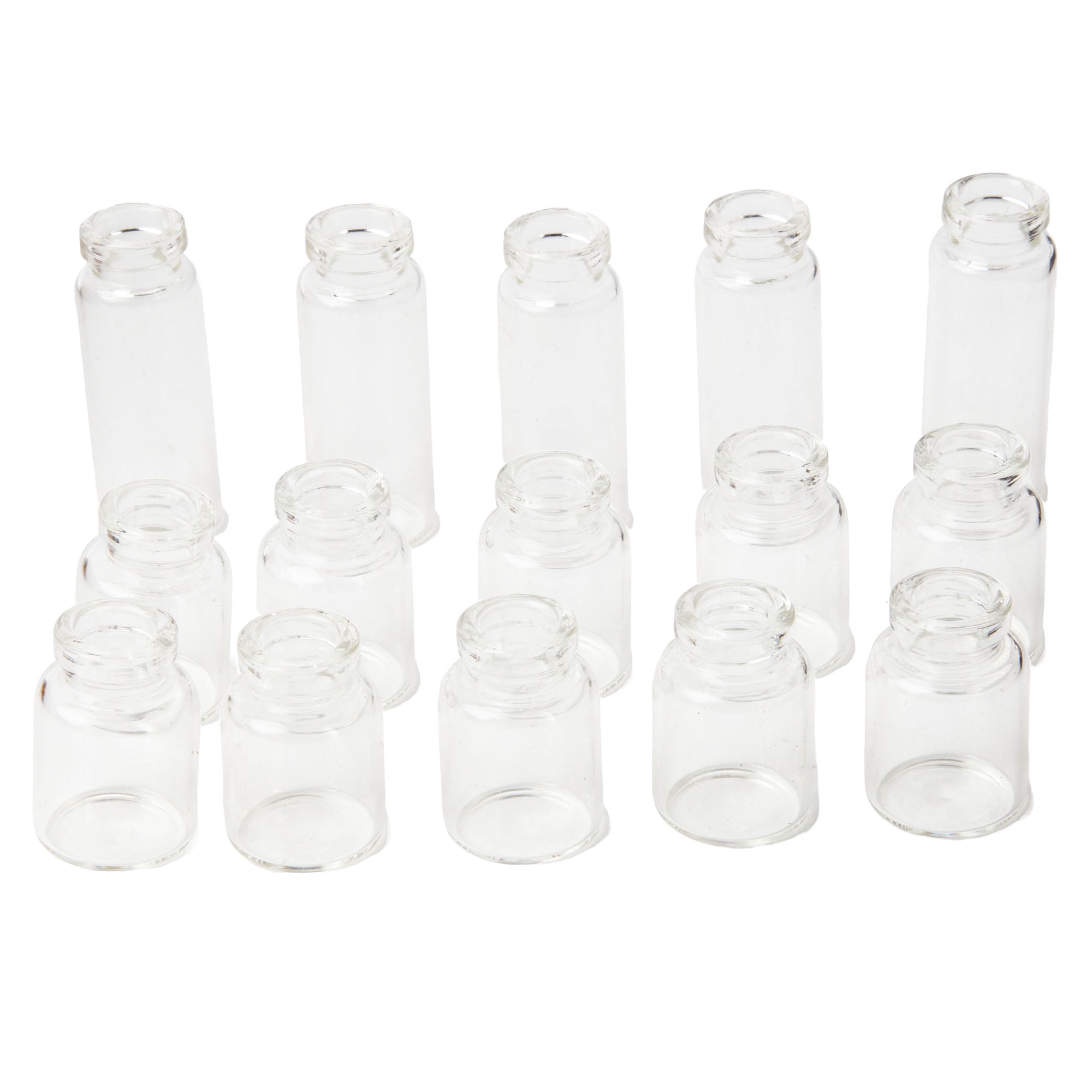 Cousin DIY Mini Glass Bottle Charm Set, Glass & Cork Jewelry Making Kit, 15 Piece, Adult, Unisex