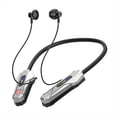 thumbnail image 2 of Auriculares Inalámbricos Bluetooth con Banda para el Cuello, Pantalla LED, Auriculares para Juegos, Auriculares Deportivos Magnéticos A Prueba de Agua con Micrófono HD Plateado, 2 of 5