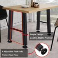 thumbnail image 3 of QinaQin Patas metálicas en forma de X para mesa de centro, altura de 40.6 cm, acero resistente en color negro, juego de 2 para proyectos DIY de mesa lateral o banco, 3 of 7