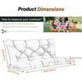 thumbnail image 3 of Porch Swing Cushions Outdoor, Waterproof 4" Thick 2–3 Seat Outdoor Swing Seat Cushion with Ties for Garden & Porch, 3 of 7