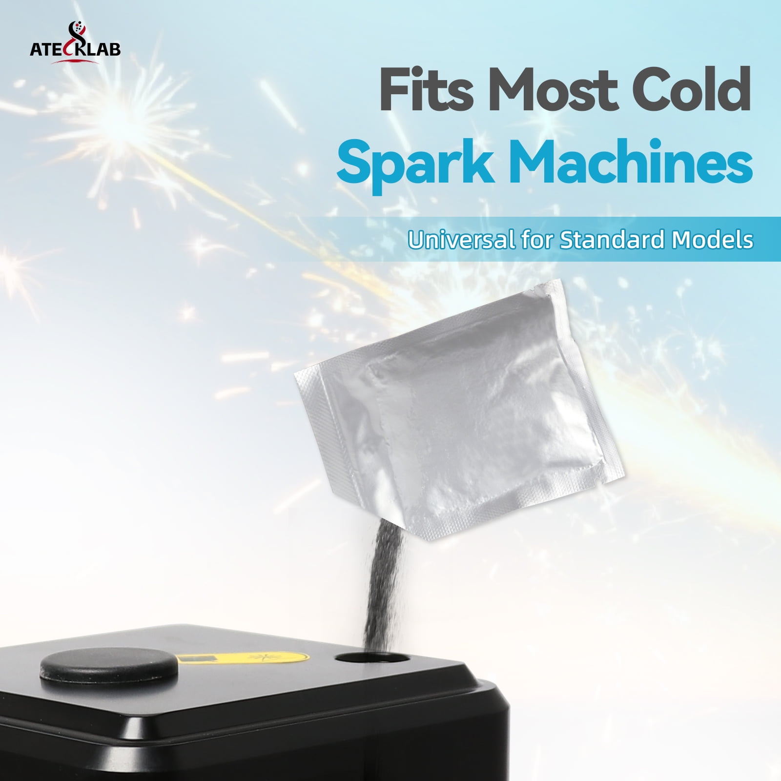 10 Pack Cold Spark Machine Powder- 2-3.5M Height, Titanium Nozzle, Indoor FX Event Machine for Wedding Entrance/Christmas Party/DJ Show