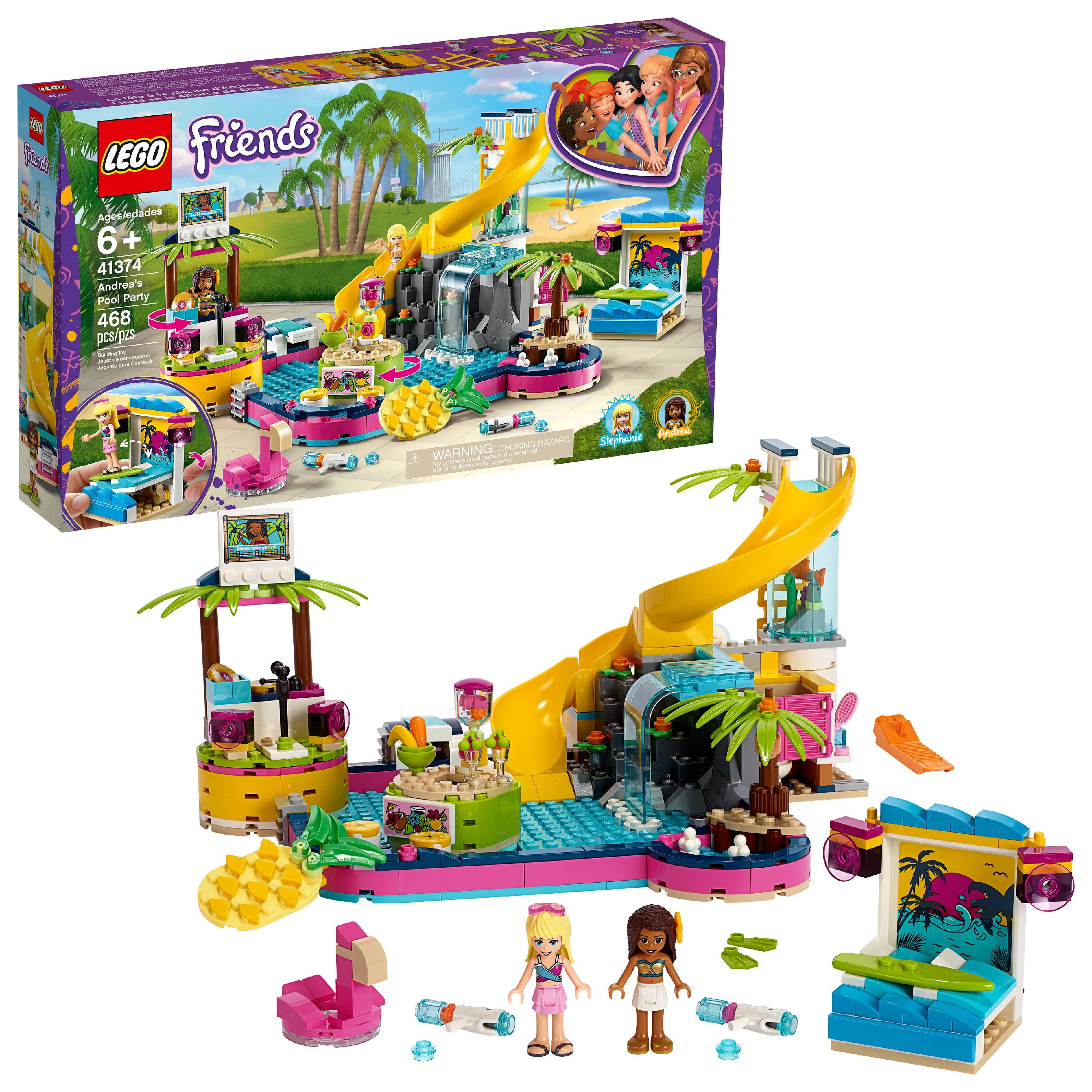 LEGO Friends Andrea's Pool Party 41374 Building Set Dolls Walmart.com