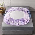 thumbnail image 6 of Beautiful Butterfly Bedding Set Queen Size,Blossoming Lavender Flowers Fitted Sheet Set for Kids Girls Toddlers Room Decor,Nature Insect Themed Floral Bedding Sets,1 Fitted Sheet+2 Pillowcases., 6 of 7