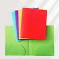thumbnail image 5 of 5-Pack Folders with Pockets & Tabs - Pastel Colored 2-Pocket Folders, 3-Hole Punched for Binders, Waterproof School & Office Supplies with Subject/Blank Labels, 5 of 8