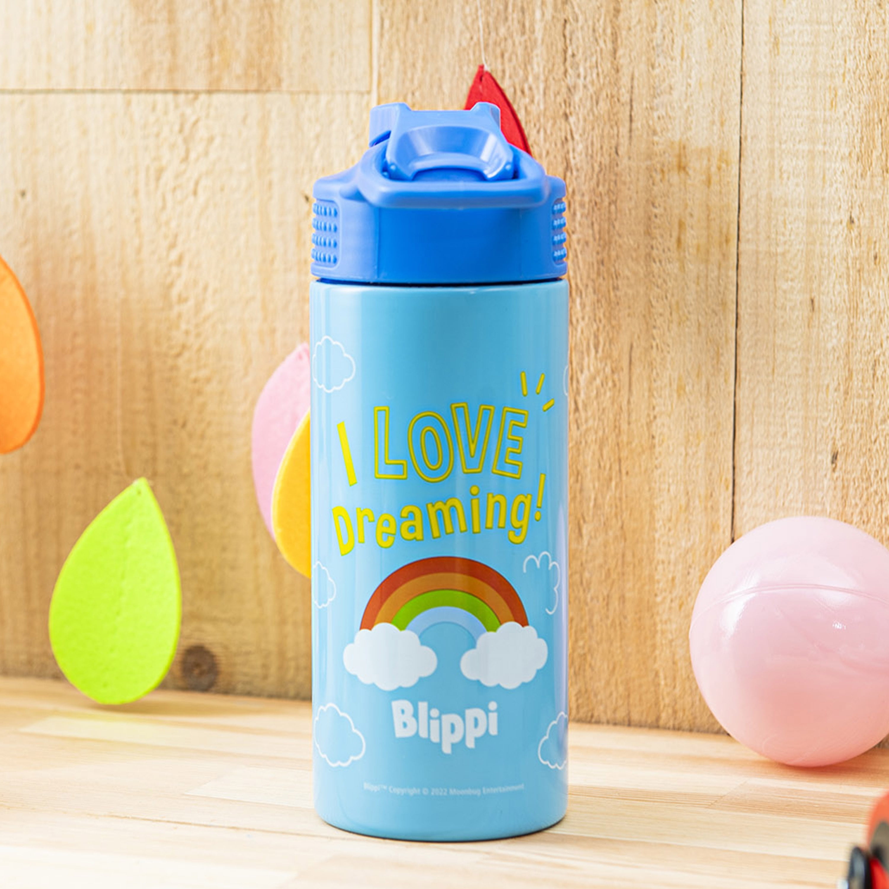 Blippi kids flip top water bottle stainless steel insulated – Happy at Home  Creations
