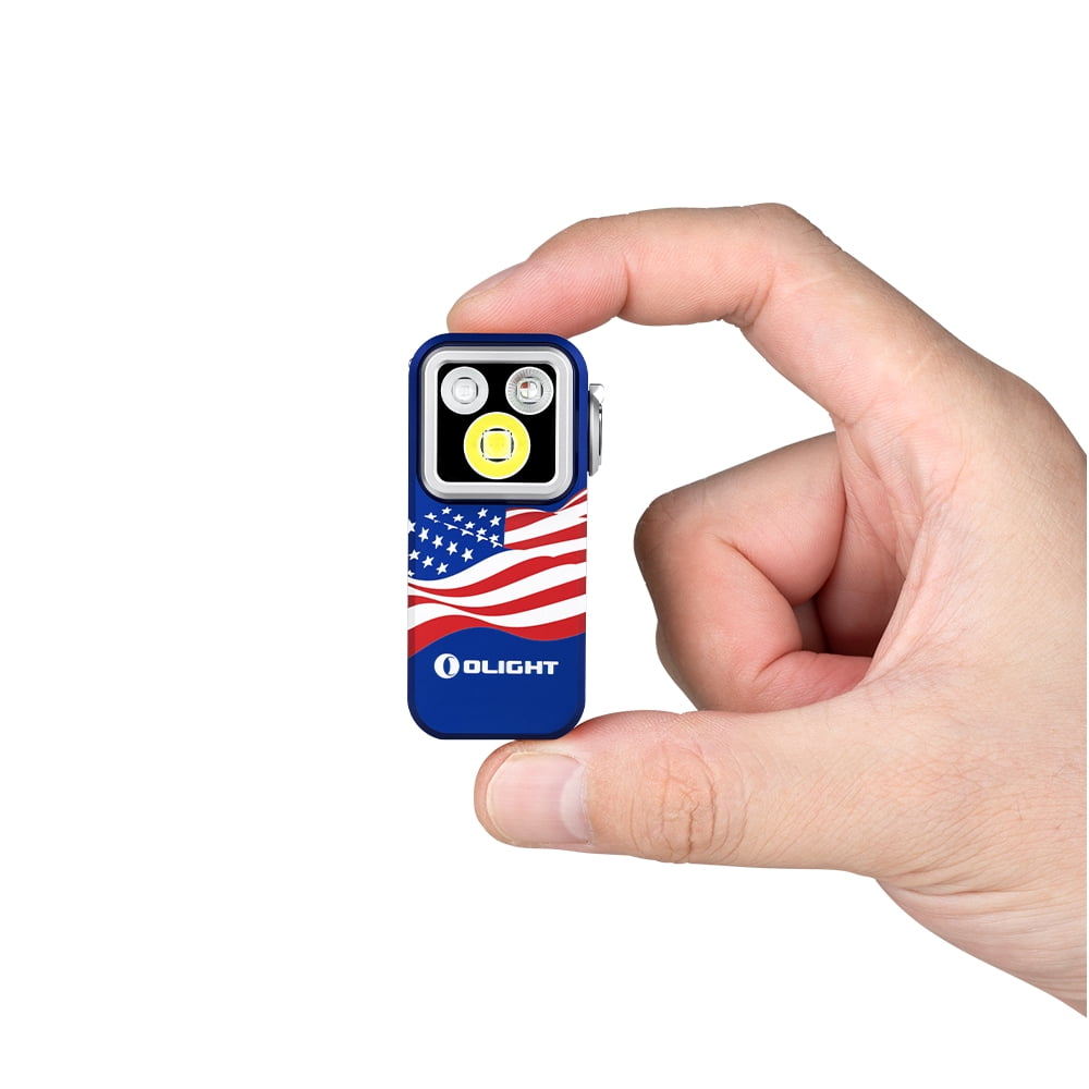 Olight Oclip Pro S Multifunctional EDC Clip Light, 600 Lu White, UV, RGB (Stars & Stripes Edition)