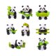 thumbnail image 1 of Figuras de Panda de resina para manualidades, decoración de jardín, micropaisaje artesanal para sala de estar, 8 Uds., 1 of 9