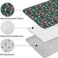 thumbnail image 5 of Dark Green Christmas Ornament Pattern Bathroom Rugs Sets 3 Piece,Toilet Cover Set,Absorbent Non Slip Bathroom Mats Sets with U-Shaped Contour Rug Toilet Rug Set, 5 of 5