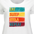 thumbnail image 4 of Inktastic Viola Player Funny Eat Sleep Viola Repeat Women's Plus Size T-Shirt, 4 of 5