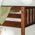 thumbnail image 5 of Walker Edison Traditional Slatted Twin Over Twin Bunk Bed, Walnut, 5 of 15
