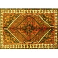 thumbnail image 1 of Ahgly Company Machine Washable Indoor Rectangle Persian Yellow Traditional Area Rugs, 7' x 10', 1 of 4