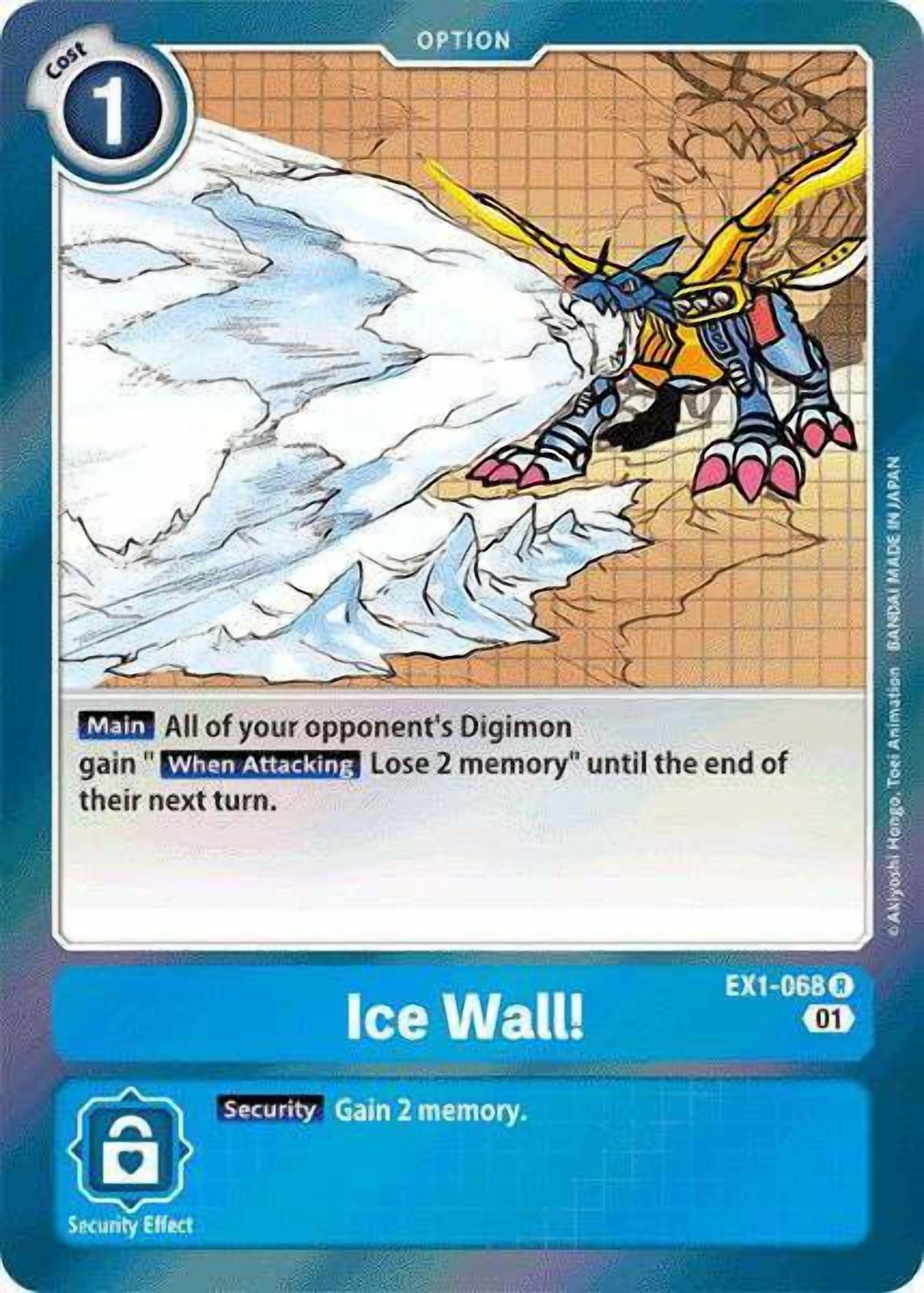 Digimon Classic Collection Rare Ice Wall! EX1-068